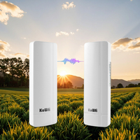 KuWFi N630 Pont Wi-Fi extérieur longue portée 5 km avec port Gigabit pour liaison sans fil point à point (PTP) pour Wi-Fi agricole