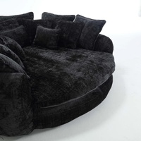 Canapé-lit rond surdimensionné en chenille, grand canapé de détente pour salon, meuble d'appoint moderne
