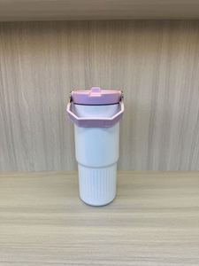 Custom20oz Stainless Steel 6-12 Hours BPA Free Insulated <b>Tumbler</b> Modern Sublimation Blank <b>Cup</b> Flip for Travel Handle Kids - Product Image 3