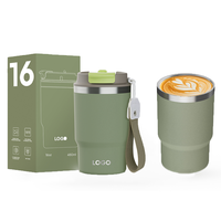 Mug isotherme portable en acier inoxydable à double paroi pour café froid, idéal pour le bureau et la maison, avec couvercle