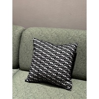 Coussin de luxe scintillant pour salon moderne, oreiller décoratif carré, coussin d'appoint doux pour chambre à coucher et hôtel, abstrait géométrique