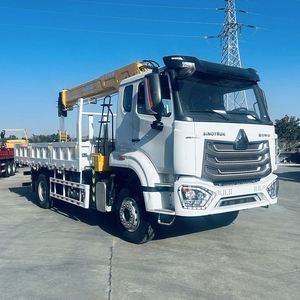 รถบรรทุกติดเครน Sinotruk 4*2 แบบพิเศษ, เครนบูมตรง 8 ตัน, รถขนส่งยกของหนักระยะทางสั้น - Product Image 5