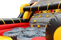 Château gonflable d'extérieur et d'intérieur avec toboggan aquatique et sec, château sauteur gonflable pour intérieur et extérieur