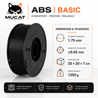 MUCAT 1KG ABS Filament Spool 1.75mm Bahan Printer 3D FDM untuk Model Kreatif dan Pencetakan Kerajinan