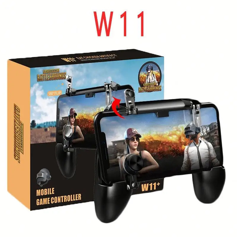 w11for Pubg Game Gamepad Mobile Phone Game Controller l1r1 Shooter Trigger Fire Button For i Phone Android Joystick