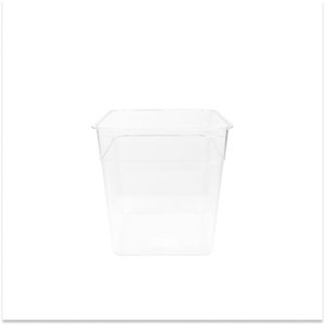 Caja de Almacenamiento Cuadrada de Plástico Transparente de 22 Cuartos para Cocina Comercial, Preparación de Alimentos en Restaurantes, Catering, Duradera, Apilable, Apta para Lavavajillas - Product Image 5