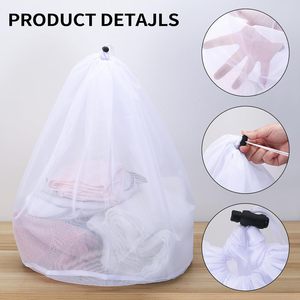 Bolsa de Lavandería de Malla de un Solo Nivel con Logotipo Personalizado, Bolsa de Lavado Cuadrada de Poliéster para Limpieza Personalizada de Ropa, Ropa Interior y Uso en el Baño - Product Image 5