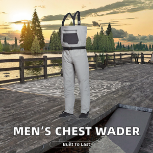 Cuissardes de pêche respirantes unisexe avec bas intégré, 3 couches, 100% durables, imperméables, antistatiques et isolées - Product Image 2