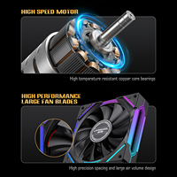 Lovingcool DIY cubierta superior pegatinas de Anime 6 Heatpipes 5V 3pin ARGB Gaming PC CPU ventilador enfriador de aire para refrigeración de procesador