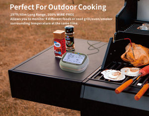 Trung Quốc mingle nhà máy giá thực phẩm nhiệt kế bluetooth không dây app điều khiển USB lò BBQ Thịt nhiệt kế với chất lượng tốt nhất - Product Image 3
