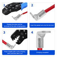 GORAN Série T 90 °   Cosses de câble en cuivre étamé en forme de L, bornes à sertir pour connexion de fils de cuivre de 95-240 mm²