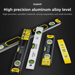 औद्योगिक पेशेवर सटीकता 0.05 m/m भावना स्तर गेज 0-1000 मिमी रेंज एल्यूमीनियम मिश्र धातु मजबूत चुंबकीय डिजाइन - Product Image 5