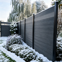 Panneau de clôture extérieur en vinyle 3D WPS WPC brun Guard Wall Palisade avec poteau, résistant aux intempéries, pour usage résidentiel