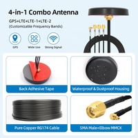 Antenne Combo 4G 4-en-1 Longue Portée Signal LTE MIMO WiFi GPS GNSS Étanche Connecteur Mâle SMA Montage Adhésif Antenne 2x2