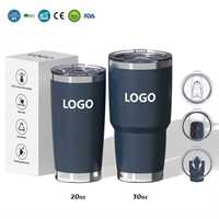 Vente en gros de tasse à café de voiture de voyage réutilisable isolée en acier inoxydable arc-en-ciel de 20oz 30oz avec couvercle gravé au laser