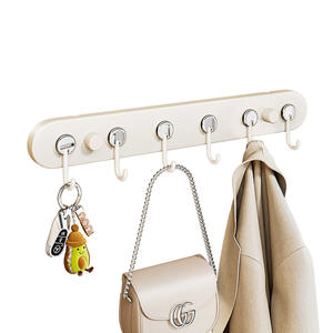 Porte-manteau moderne amovible à ventouse Blue Vine avec 6 crochets pour chambre, salle de bain et entrée - Product Image 1