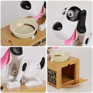 กระปุกออมสินรูปสุนัขน่ารัก ประหยัดเงิน ของเล่นกัดเหรียญ - Product Image 3