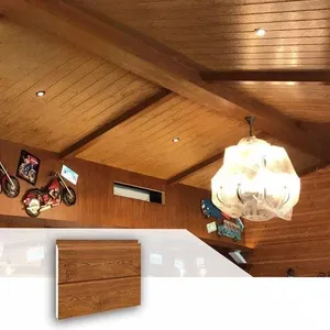 Bên ngoài bức tường Gỗ Acoustic kim loại siding trang trí Polyurethane bọt Tấm bánh sandwich ngoài trời PU Composite Ốp cho ngôi nhà - Product Image 5