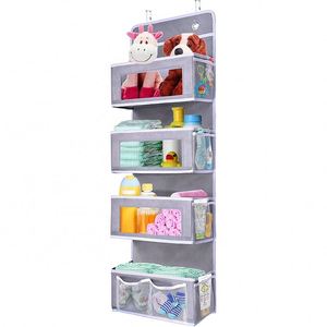 Organizador para Colgar Sobre la Puerta con 4 Bolsillos de Gran Capacidad y 10 Bolsillos de Malla, Organizador Colgante para Dormitorio - Product Image 4
