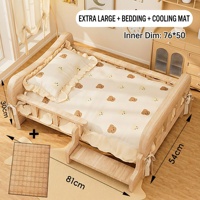Direktverkauf ab Werk Günstiges Massivholz-Hundebett Indoor-Katzenhaus Umweltfreundliches Hundezubehör Haustierkäfige für Wohnzimmer