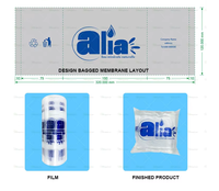 Film plastique à prix d'usine pour sachet d'eau, impression personnalisée, rouleau de film plastique pour sachet d'eau 500ml