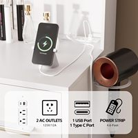 Meja Rias XINLIDA Modern Pintar yang Dapat Disesuaikan, Terbuat dari Kayu Pinus yang Tahan Lama, Dilengkapi Cermin dan Lampu LED, 6 Rak Penyimpanan, untuk Kamar Tidur
