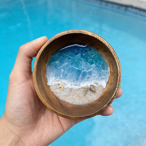 Ornements de Noël faits main en résine, micro-<span class=keywords><strong>monde</strong></span> marin en bol, inspirés de la plage, pour l'exportation - Product Image 3