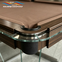 Mesa de Billar de Pizarra Negra de Lujo S.Q.F de 7 pies, Personalizada, para 9 Bolas, Uso en Interiores, con Garantía de por Vida y Diseño Ecológico