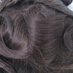 Prothèse capillaire pour homme en cheveux humains, peau fine 0,08-0,1 mm - Product Image 2