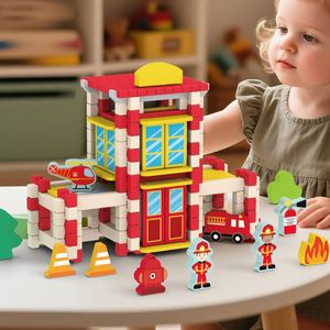 Easter Toys Classic Preschooler Birthday Gift Versatile Wooden <b>Building</b> <b>Blocks</b> Construction <b>Set</b> - Product Image 5