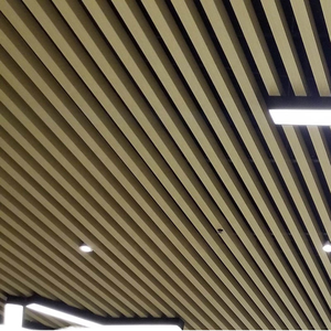 Panneau de <span class=keywords><strong>plafond</strong></span> en bande d'aluminium suspendu en forme de U du milieu du siècle Design décoratif intérieur <span class=keywords><strong>Isolation</strong></span> thermique de surface brossée Étanche - Product Image 2