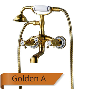 Robinet de baignoire thermostatique en laiton brossé moderne et luxueux avec noyau de valve en céramique et ensemble de douche à jet doux - Product Image 5