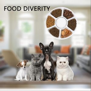 Comedero Automático para Perros con Temporizador, 6 Compartimentos Separados, Pantalla LCD Inteligente, Funciona con Batería, Material ABS, Uso en Interiores, Dispensador de Comida - Product Image 2