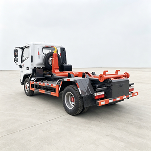 รถบรรทุกเก็บขยะแบบ Hook Lift ปรับแต่งได้ 4x2 แชสซี Dongfeng ขนาด 5cbm 6cbm 8cbm พร้อมตู้คอนเทนเนอร์แบบ Roll-Off ขับเคลื่อนซ้าย/ขวา เครื่องยนต์ดีเซล มีจำหน่าย - Product Image 3
