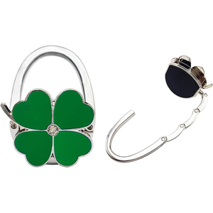 Porte-sac à main pliable en forme de papillon pour table, support de sac à main pliable, breloque de sac, pochette en velours verte avec fermeture, pour mariage et anniversaire - Product Image 1
