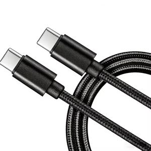Câble USB C vers Type C tressé en nylon de 1 m, PD 60 W, câble de charge rapide et de transfert de données pour téléphone 17 <span class=keywords><strong>Pro</strong></span> <span class=keywords><strong>Max</strong></span> - Product Image 2