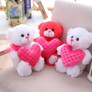 ตุ๊กตาหมีวาเลนไทน์ขายส่ง ขนาด 30 ซม. ผ้าพลัฌนุ่มพิเศษ บรรจุใยฝ้าย PP ช่วยคลายเครียด - Product Image 4