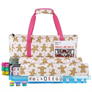 Jeu de Mahjong American White Lotus avec tuiles et tapis en néoprène - Jeu de divertissement portable, écologique et durable - Product Image 3