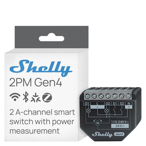 Shelly 2PM Gen4 wi-fi Zigbee Matter a 2 canali Smart relè interruttore misurazione alimentazione per automazione domestica Alexa SmartThings persiane - Product Image 2