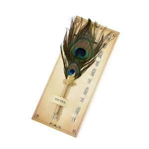 <span class=keywords><strong>Stylo</strong></span> plume <span class=keywords><strong>mont</strong></span>é sur carte de vente chaude plume créative colorée à la main avec plume remplaçable pour l'écriture scolaire - Product Image 2