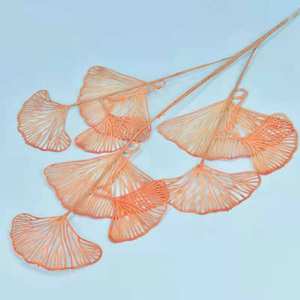 Fleurs artificielles en décoration à bon marché, pièces, feuilles de <span class=keywords><strong>Ginkgo</strong></span> en or, feuille de <span class=keywords><strong>Biloba</strong></span> pour organisateur floral - Product Image 4