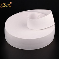 DILI DLZD-002 Élastique de couture 2,5 cm 100 % polyester noir et blanc, sangle plate en sangle élastique, bande tricotée, vente en gros d'usine