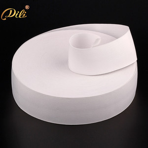DILI DLZD-002 Elastico per Cucito 2.5cm 100% Poliestere Nero Bianco Nastro Piatto Elastico Cinghia Bungee Fascia Lavorata a <span class=keywords><strong>Maglia</strong></span> Vendita all'Ingrosso di Fabbrica - Product Image 6
