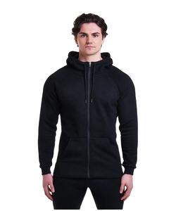 Sudadera con capucha negra personalizada para hombre, con cremallera, manga larga, informal, para uso diario en invierno, suave, cálida, cómoda, de tela de alta calidad. - Product Image 1
