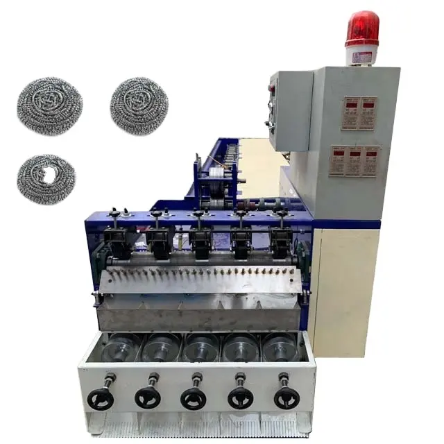 8 wires 4 balls automatic cleaning scourer making machine manufacturer