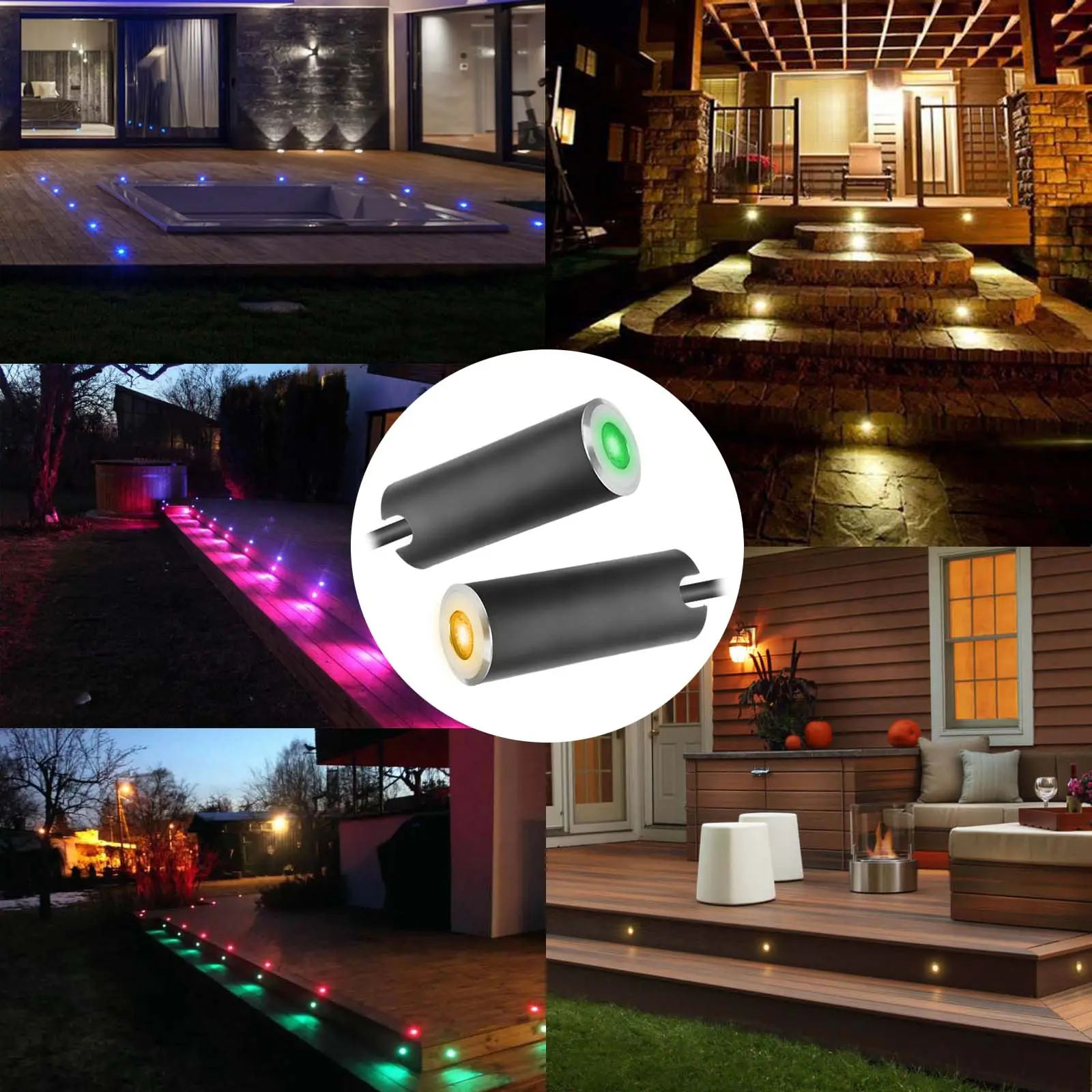 Outdoor IP67 IP68 wasserdicht verstellbar 24V/12V Landschaft 1,5 W 3W in Beton deck Inground Runde LED Untergrund leuchten