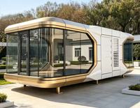 Capsule spatiale préfabriquée, maison mobile, cabane de vacances, hébergement de villégiature panoramique, chambre d'hôtes, hôtel de camping, chambre d'hôtes, capsule spatiale préfabriquée