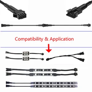 4個60in150cmRGBLEDマルチカラーアクセントライト延長ケーブルワイヤーコードセットオートバイATVカーライトネオンストリップロックライト用