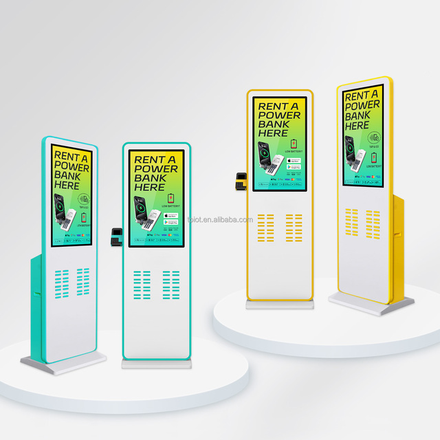 New Product 32 Slots Sharing Powerbank Station with 32 Inch LCD Screen Pos Stadium Airports Malls
