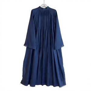 Vestido Abaya Islámico Modesto, Manga Larga, Plisado, Largo hasta el Tobillo, Elegante, para Mujer Árabe, Ropa de Fiesta - Product Image 4